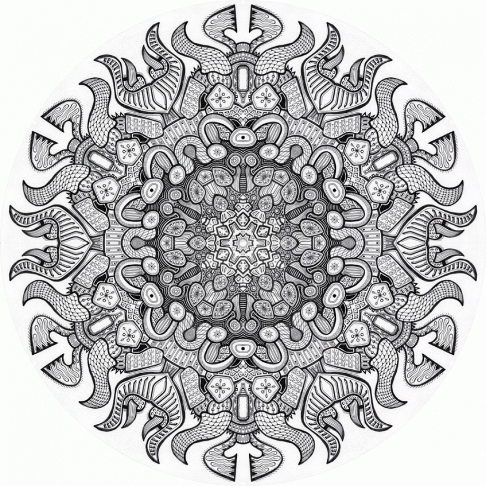 970x970 New Advanced Mandala Coloring Pages Leversetdujourfo Free