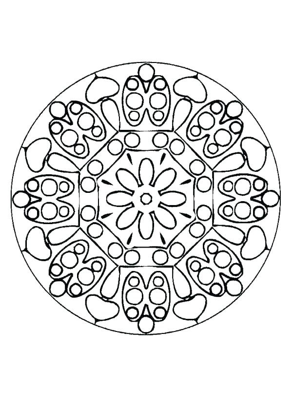 601x850 Advanced Mandala Coloring Pages
