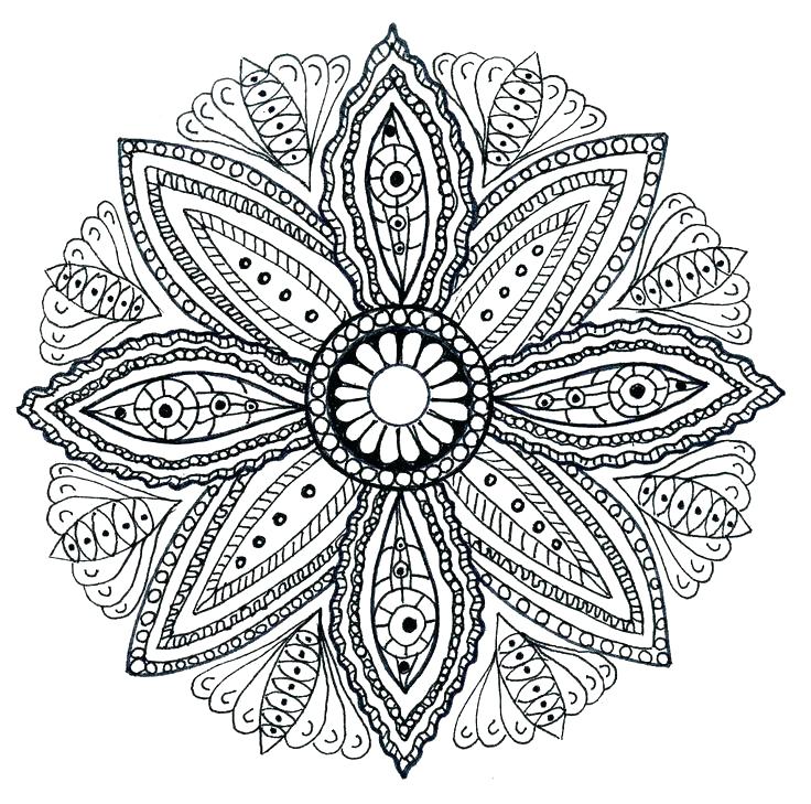 736x729 Adult Mandala Coloring Pages Easy Mandala Coloring Pages Easy