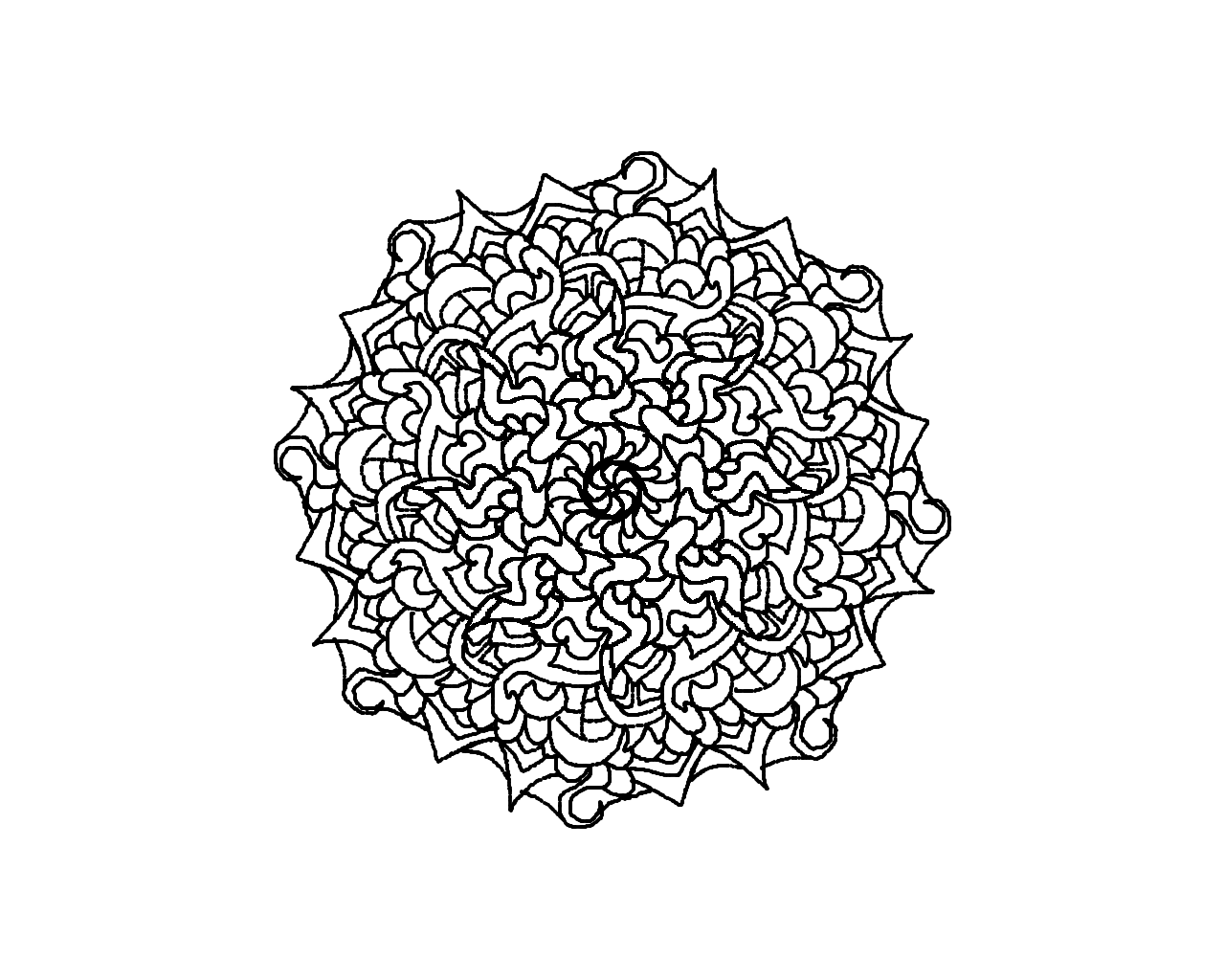 1280x1024 Hard Mandalas Printable Coloring Pages
