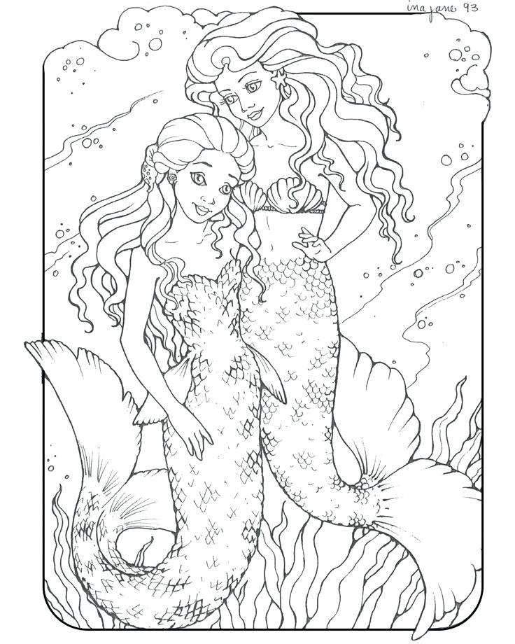 736x920 Mermaid Coloring Pages Cute Mermaid Coloring Pages