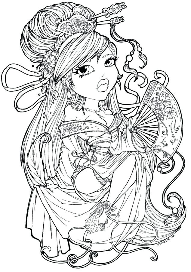 Advanced Mermaid Coloring Pages at GetDrawings | Free download