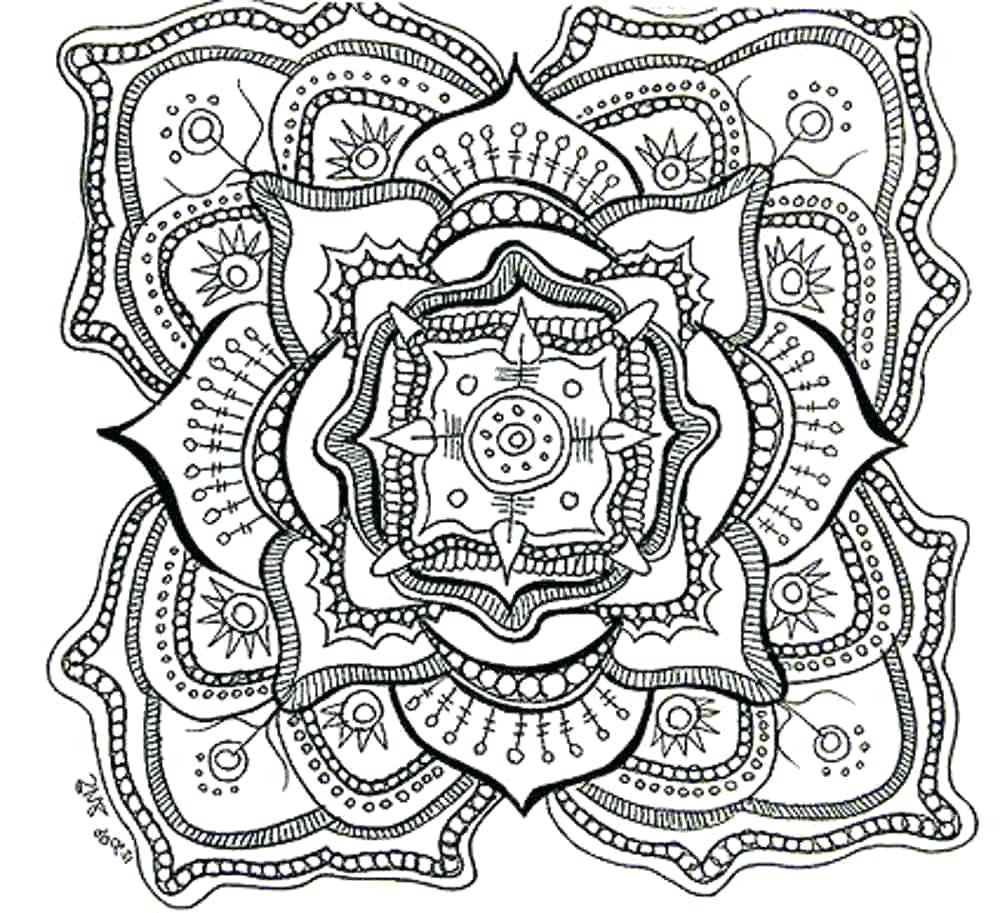 1000x913 Coloring Page Advanced Mandala Coloring Pages Free Printable