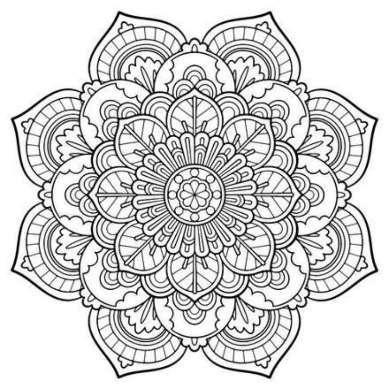 768x768 Free Printable Coloring Pages For Adults Advanced Just Colorings