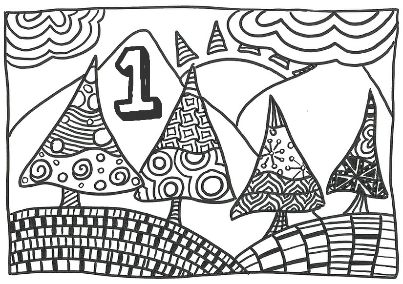 825x582 Coloring Page Advent Calendar