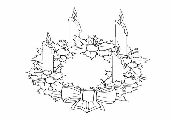 600x424 Preschool Advent Wreath Coloring Page