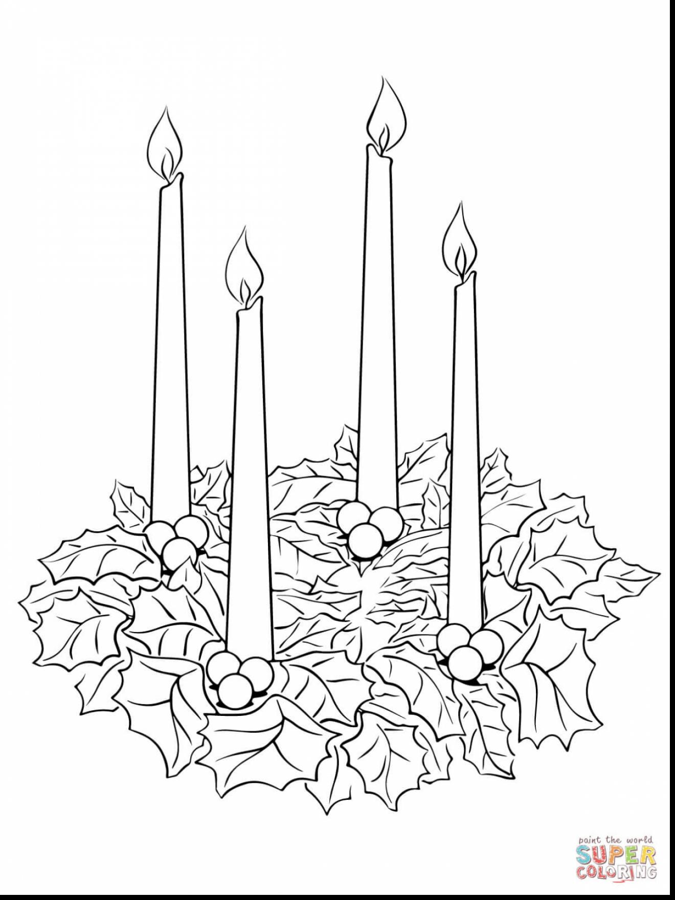 1320x1760 Advent Wreath Coloring Page