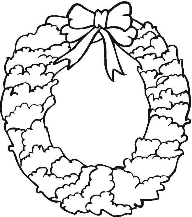 660x747 Christmas Wreath Coloring Pages