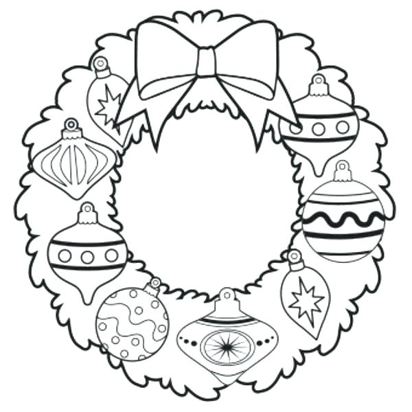 600x600 Wreath Coloring Pages Wreath Coloring Pages Printable Ornament