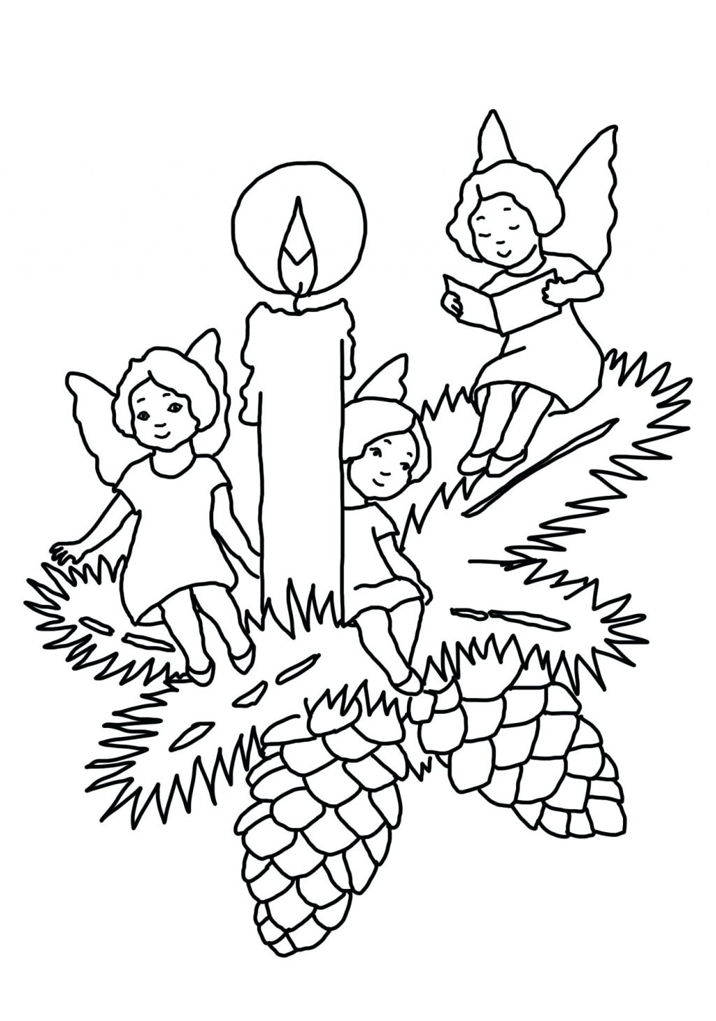 1024x1460 Coloring Pages Advent Wreath Coloring Page Candle Pages For Kids