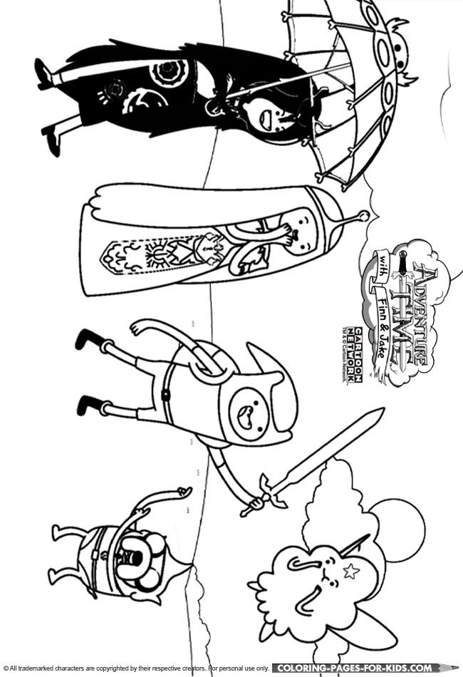 650x950 Adventure Time Coloring Page For Kids Coloring Pages