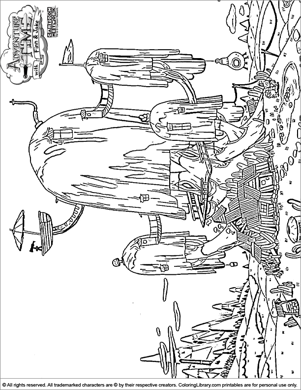 612x792 Adventure Time Coloring Pages