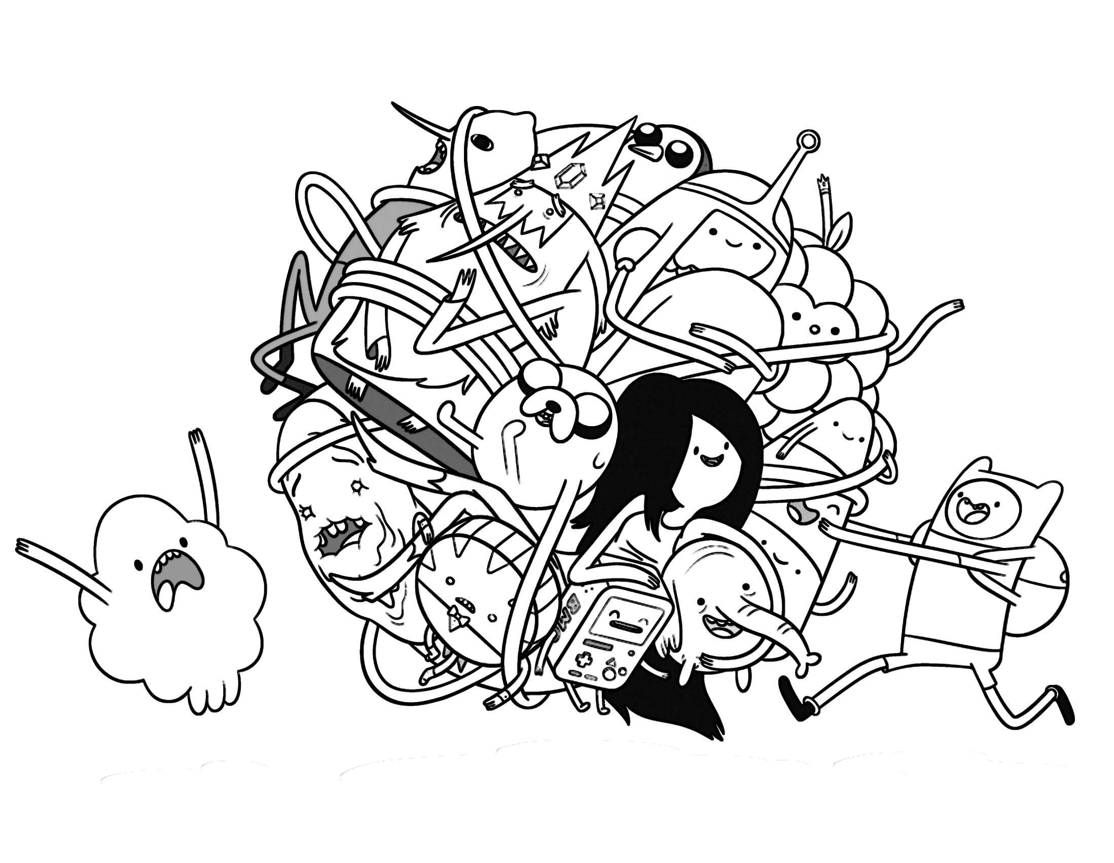 2197x1701 Adventure Time Coloring Pages