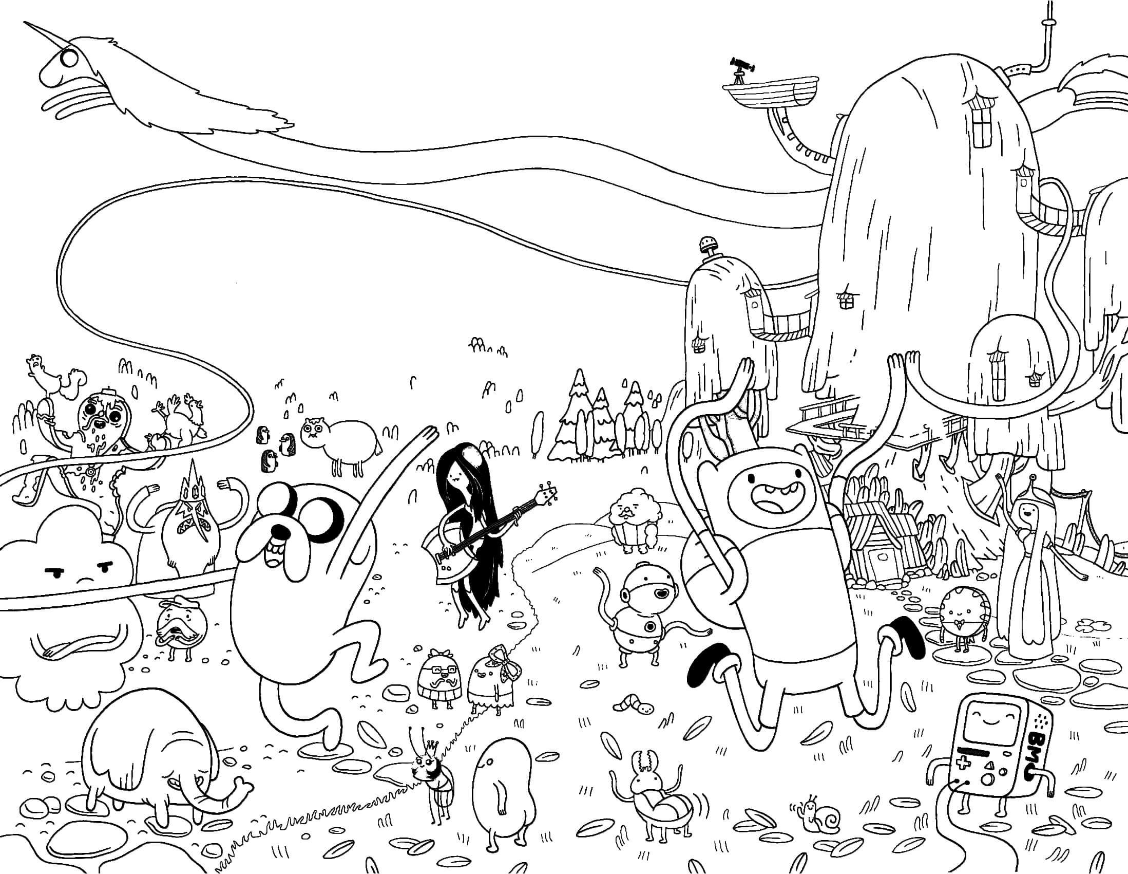 2197x1701 Adventure Time Coloring Printables