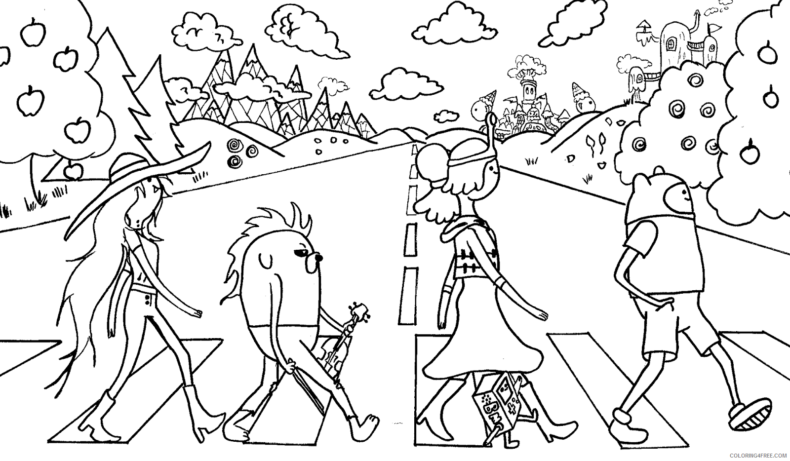 1600x934 All Characters Of Adventure Time Coloring Pages