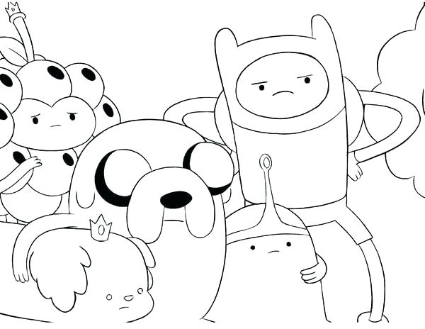 600x464 Printable Finn And Jake Adventure Time Coloring Pages