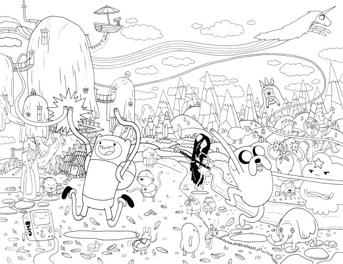 700x540 Adventure Time Coloring Pages Finn And Jake X Printable Free Club