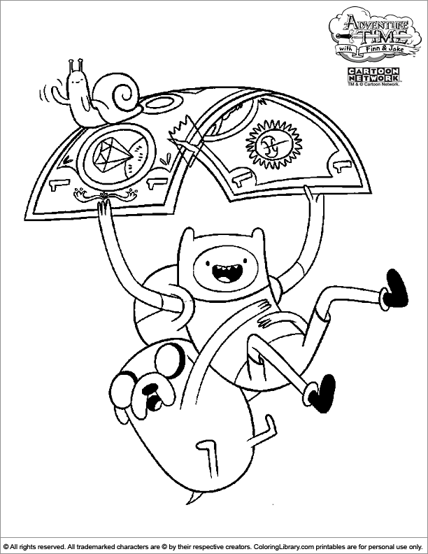 612x792 Adventure Time Printable Coloring Pages