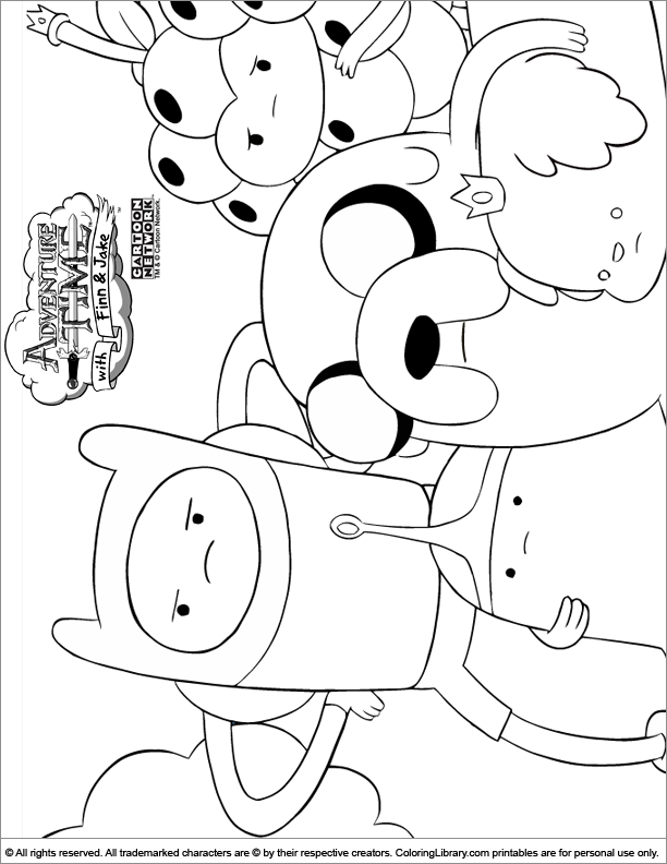 612x792 Adventure Time Coloring Page Colorfulplayhouse