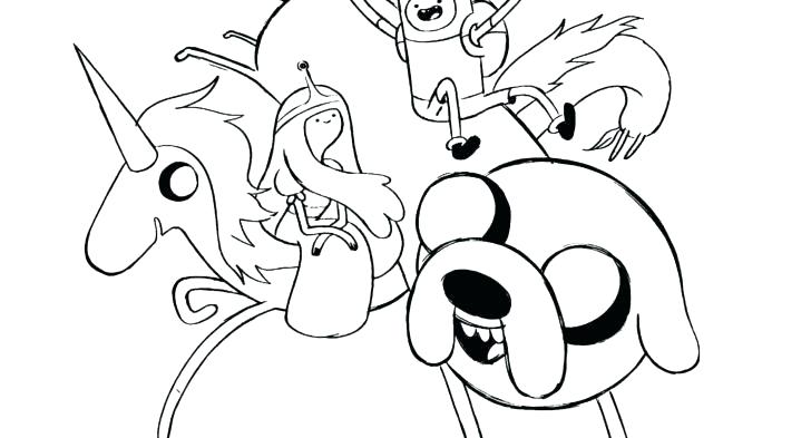 728x393 Adventure Time Coloring Page