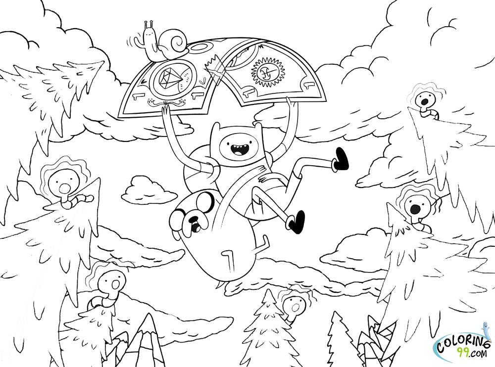 1000x742 Adventure Time Coloring Books Printable Coloring Page