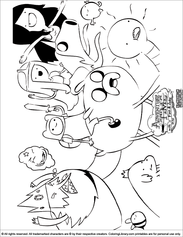 612x792 Adventure Time Coloring Pages