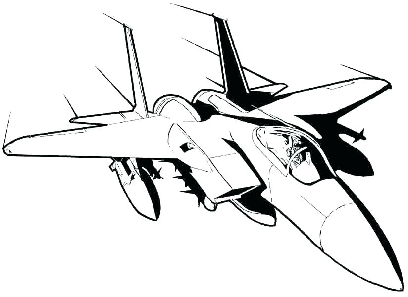 824x600 Coloring Pages Airplanes Plane Coloring Pages Fighter Airplane Jet