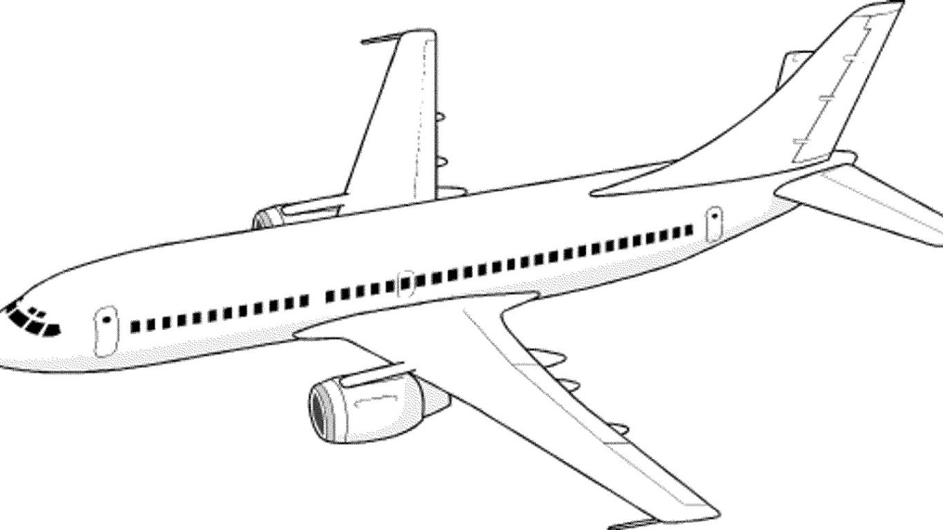 1366x768 Jet Airplane Coloring Page Free Printable Pages Of Planes General