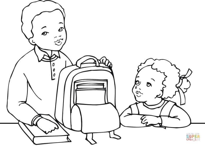 864x618 African American Coloring Pages African American Boy And Girl