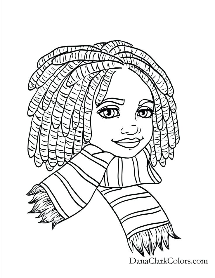 736x952 African American Woman Coloring Pages
