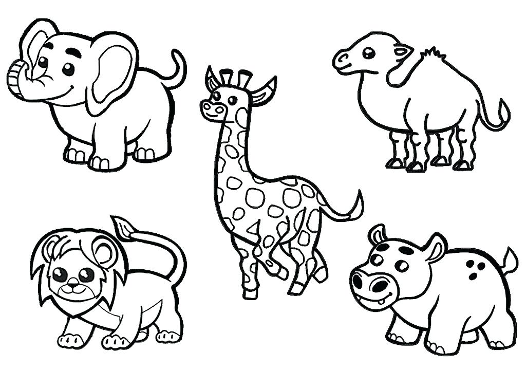 1024x720 African Coloring Pages Animals Coloring Page Free Pages For Kids
