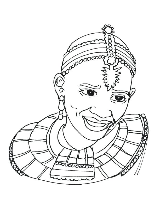 612x792 African Clothing Coloring Pages Tribal Woman Coloring Page African