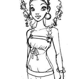 268x268 Black Girl Coloring Page Kids Drawing And Coloring Pages