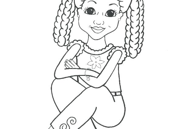 592x425 African American Coloring Pages