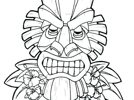 440x330 African Mask Coloring Pages Mask Coloring Pages Drawing