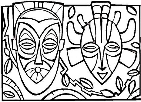 465x337 African Art Coloring Pages