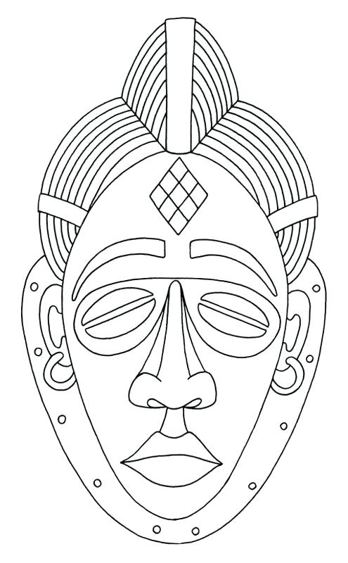 495x800 African Masks Coloring Pages Mask Coloring Pages Buffalo Template