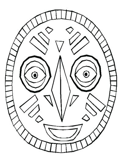 400x533 Free Mask Coloring Pages Page To Print Of Dragon Sky T African