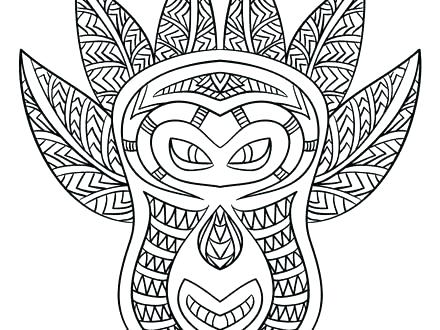 440x330 African Mask Coloring Pages Great Mask Coloring Pages Print Page