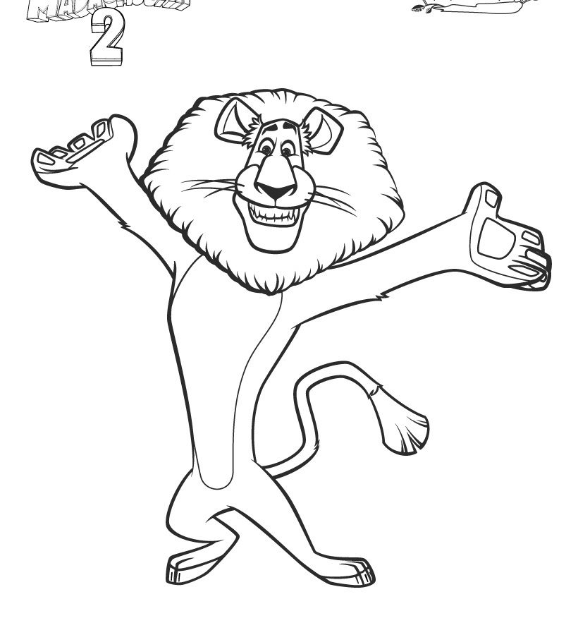 820x900 Madagascar Characters Colouring Pages Coloring Alexins Of Movie