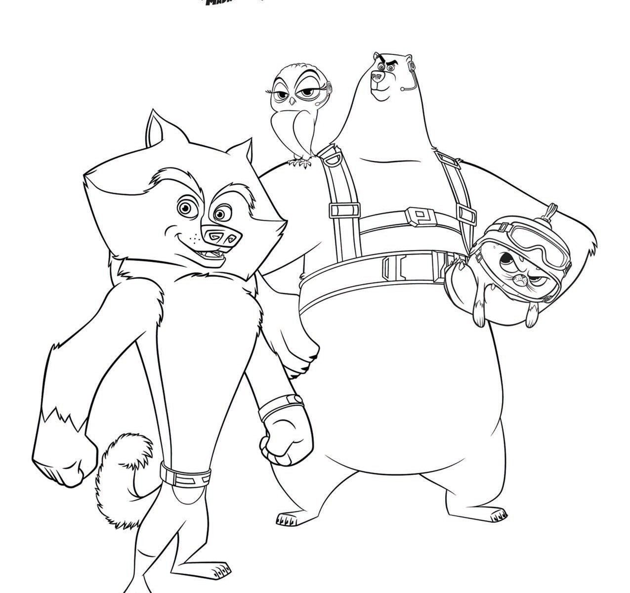 1275x1200 Madagascar Coloring Pages Country Penguins Melman Movie For Kids