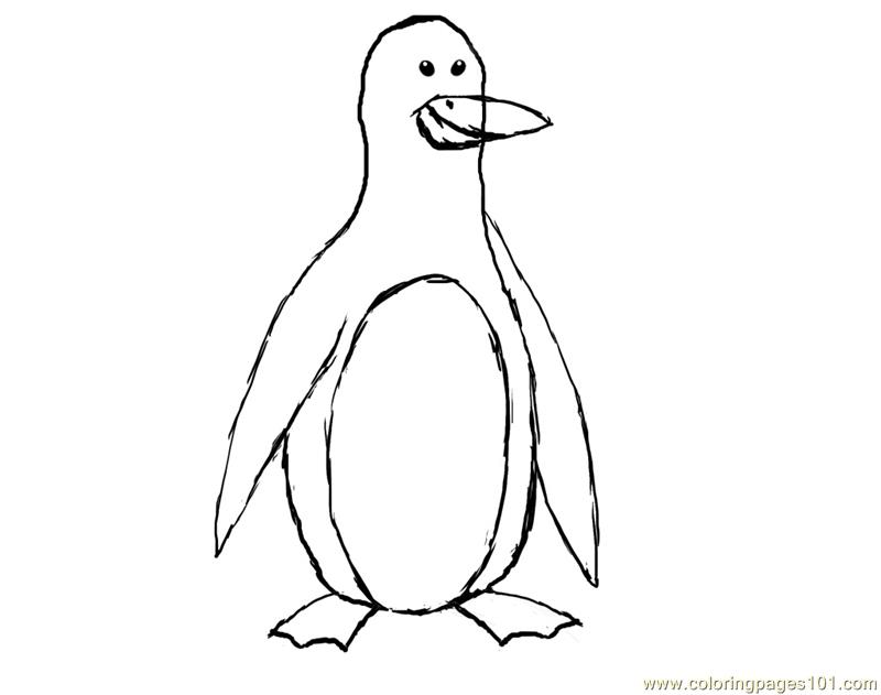 800x631 Penguin Coloring Page