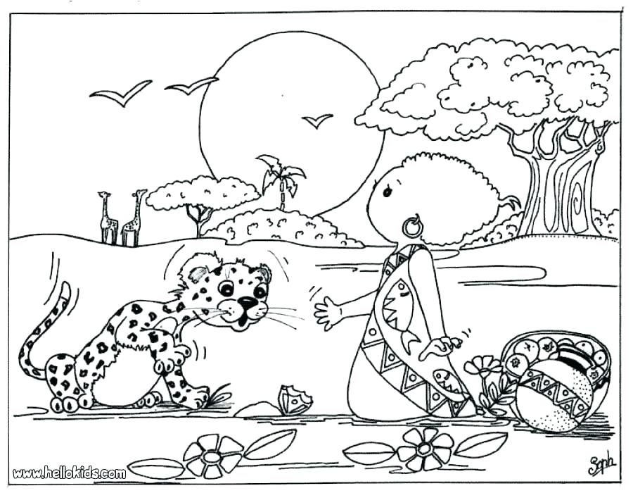 African Safari Animals Coloring Pages