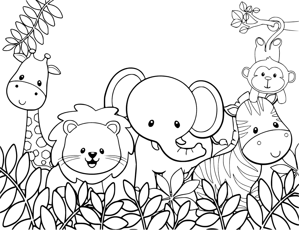 1024x790 Safari Animals Coloring Pages On Mickey Mouse Christmas Coloring