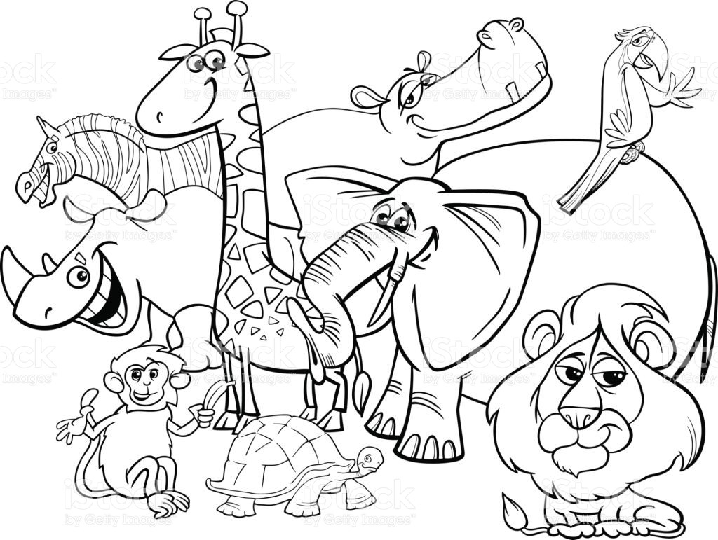 1024x771 African Safari Animals Coloring Pages