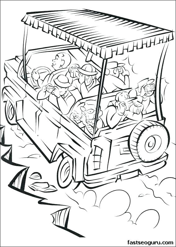 567x794 Safari Coloring Page Safari Coloring Book Jeep Coloring Pages