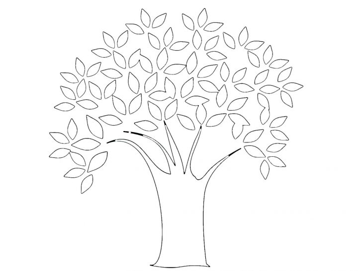 728x546 Tree Coloring Page Big Christmas Pages Printable Apple