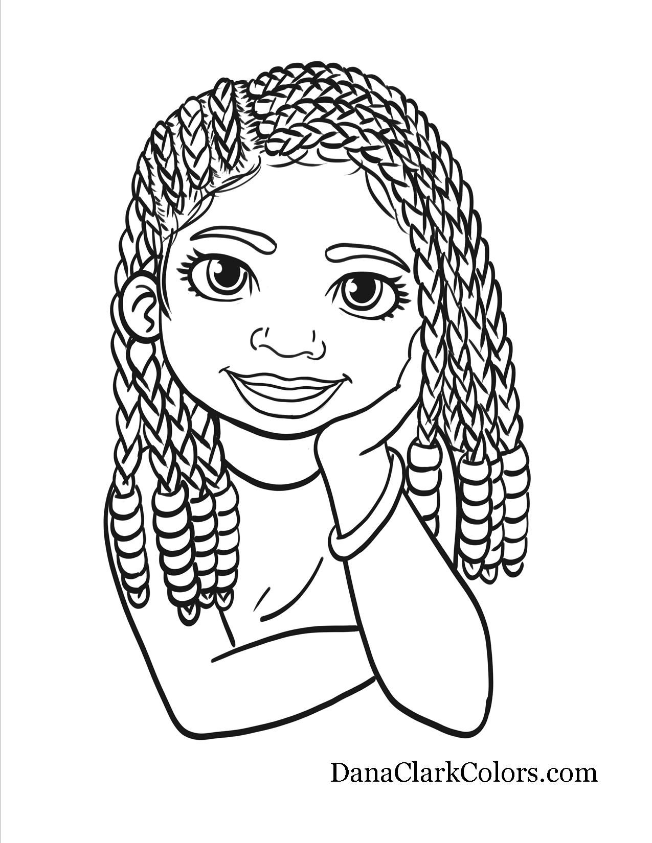 1275x1650 Black Kids Coloring Page