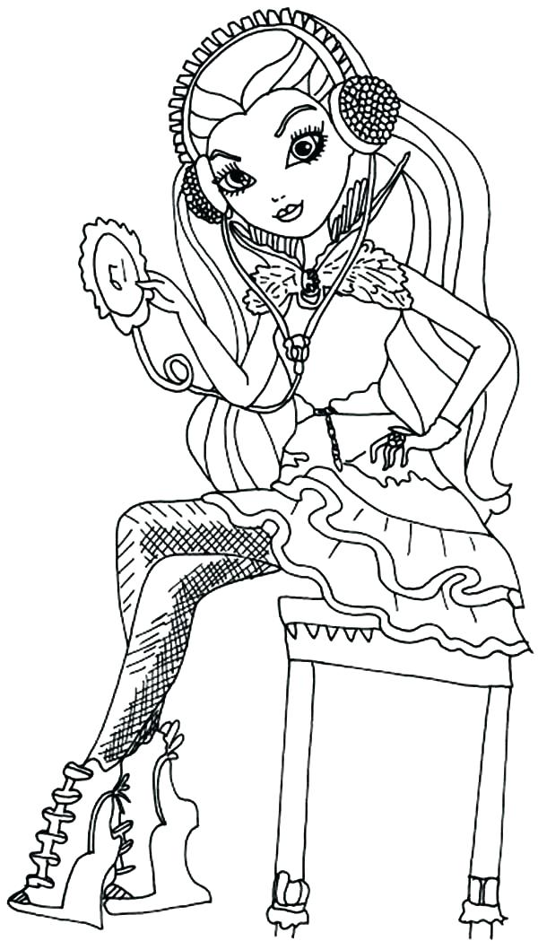 600x1049 Monster High Coloring Pages Free Free Ever After High Coloring