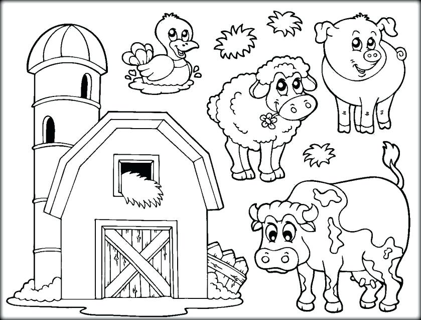 839x637 Farm Coloring Page Perfect Farm Coloring Page About Remodel